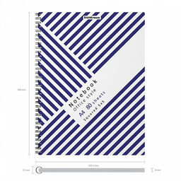 Цена за 2 шт. Тетрадь общая с пластиковой обложкой на спирали ErichKrause Blue Concept, А4, 80 листов, клетка  фото 4