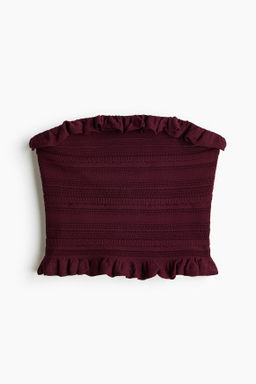 Top bandeau en punto pointelle