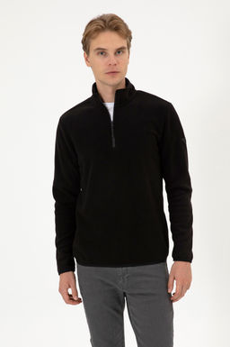 Erkek Siyah Basic Sweatshirt Sepette S_rpriz _ndirim