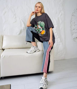 Футболка #КТ24037, графит - Dommod фото 4