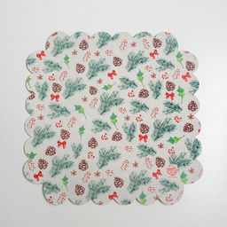 Цена за 5 шт. Коробка для кондитерских изделий новогодняя с пластиковой крышкой Winter time, 21×21×3 см