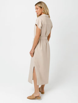 VILATTE / Платье-рубашка из плотного лиоцелла фото 10