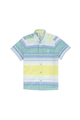 Неоново-желтая рубашка с коротким рукавом для мальчика Неожиданная скидка в корзине - U.s. polo assn фото 2