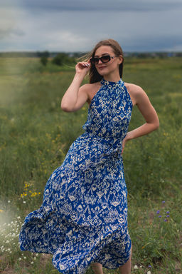 Платье Тахира (синий) - Nadi bordo фото 2