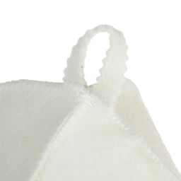 Шапка для бани классическая, белая с черной вышивкой ДОБРОПАРОВЪ  фото 5