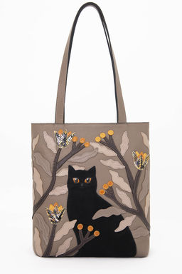 Сумка с аппликацией ДС-517-317 темный капучино - Protege фото 2