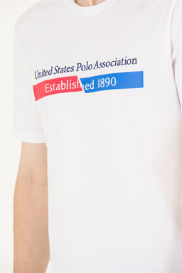 Мужская белая футболка с круглым вырезом - U.s. polo assn фото 14