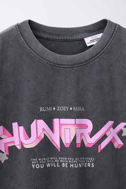 KPOP DEMON HUNTERS NETFLIX WASHED PRINT T-SHIRT - Zara фото 7