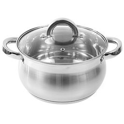 Кастрюля из нержавеющей стали "Elisa" 3,4л, д17см, h11,5см, s0,5мм, дно s2,5мм, двойное капсулированное дно, термоупаковка, Appetite (Китай)