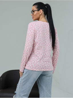Лонгслив "Леопард" Розовый