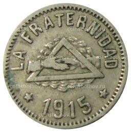 Монета 1 песета 1915 года Испания  Барселона