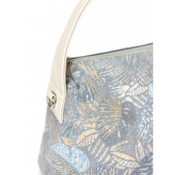 Сумка женская натуральная кожа ADEL-324/2в/ММ (отделка ИСК/КОЖА), 1 отд, плечевой ремень, серый 263319 - Adelia фото 4