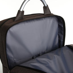 Рюкзак городской на молнии, 2 кармана, с USB, цвет коричневый - Simaland фото 4