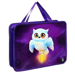 Папка с ручками пластик А4 75мм 330*260 ПМ-А4-26 ArtFox STUDY дев Совушка