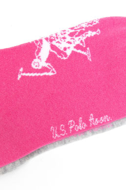 Женские серые меланжевые носки из двух предметов Неожиданная скидка в корзине - U.s. polo assn фото 3