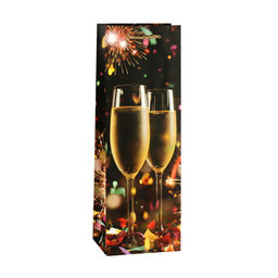 Цена за 12 шт. Пакет подарочный 12,8x36x8,4 / 24081 /уп 12/960/под бутылку - ГалеонТрейд фото 5