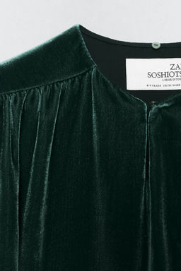 VELVET DRESS WITH DETACHABLE SCARF SOSHIOTSUKI x ZARA  фото 7