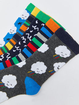 Desenli Erkek ?ocuk Soket ?orap 5li - Waikiki фото 3