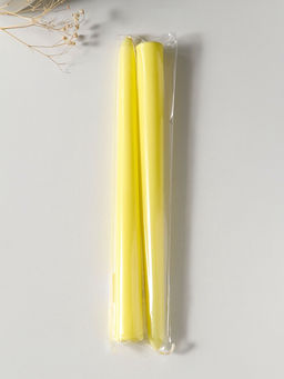 Цена за 2 шт. Свеча античная 25 см (набор 2 шт) 58 гр, 7 ч, цв. пастельно-жёлтый