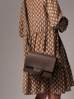 Сумка через плечо Deboro 30574 коричневый торф