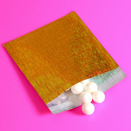 Цена за 50 шт. Пакет подарочный голографический с липкой лентой, «Звездное небо», 10×10+2 см