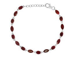 Браслет из серебра рубин корунд, Мелодия