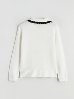 Polo Yaka K?z ?ocuk Kazak