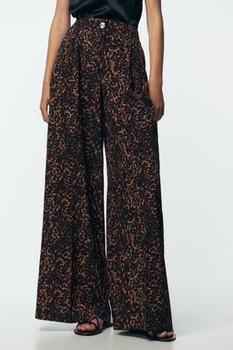 ANIMAL PRINT PALAZZO TROUSERS