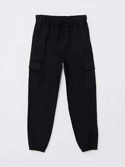 Beli Lastikli Basic Gabardin K?z ?ocuk Jogger Kargo Pantolon