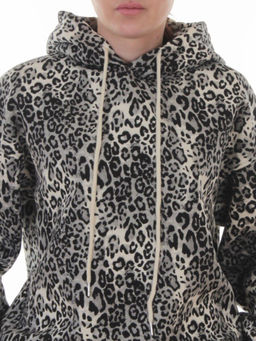 870-8 MILK/LEOPARD Костюм спортивный зимний женский (95% хлопок, 5% полиэстер)