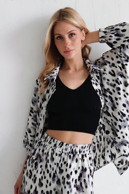 9438 Костюм летний с чёрно-серым принтом - Martichelli фото 4