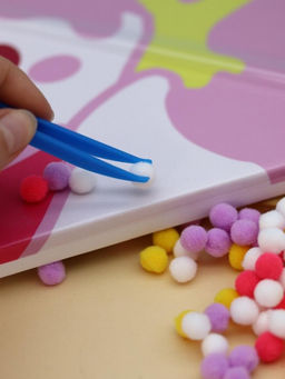 Картина из помпонов на подрамнике Draw Me! Unicorn, (20 х 20 см)