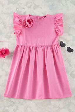 Pembe K?z Cocuk Mini Me Cicekli Bayraml?k Dokuma Elbise TKDSS25EL00044 - Trendyolmilla фото 6