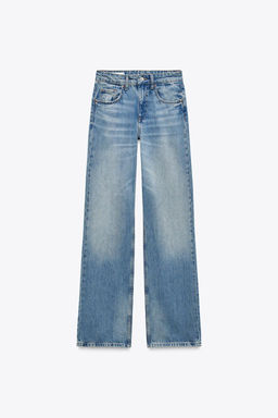 TRF WIDE-LEG MID-RISE FULL LENGTH JEANS - Zara фото 19