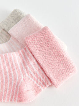 ?izgili K?z Bebek Soket ?orap 3l? - Waikiki фото 3