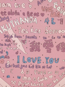 Картина по номерам на подрамнике Draw Me! Heart with text, (20*20 см)