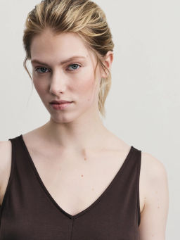 Сарафан с V-образным вырезом из модала / Zarina  фото 6