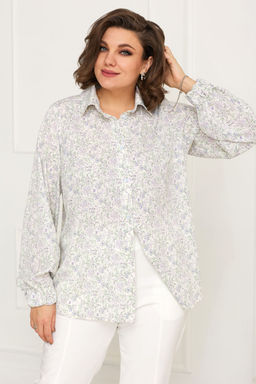 Блуза BegiModa 4087-Р Цветочный принт