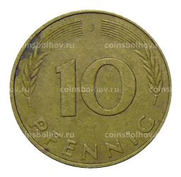 Монета 10 пфеннигов 1979 года J Германия