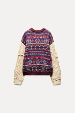JACQUARD KNIT SWEATER - Zara фото 2