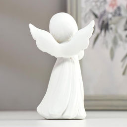 Фигурка полистоун «Белоснежный ангел-девочка с охапкой роз», 11.5×7.5×7 см, МИКС