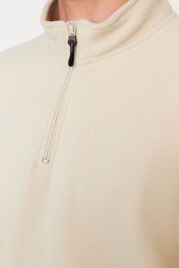 TRENDYOL MAN Siyah Regular/Normal Kesim Dik Yaka Fermuarl? Anti-pilling Polar Sweatshirt TMNAW23SW00395 - Trendyolmilla фото 3
