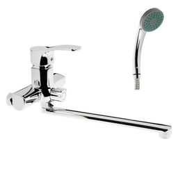 Смеситель для ванны Accoona A7103B, однорычажный, с душевым набором, силумин, хром