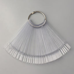 Палитра для лаков на кольце, 50 ногтей, форма мягкий квадрат, прозрачная