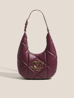 Женская сумка на плечо LOVE MOSCHINO EMBOSSED Q Артикул 4561033, фиолетово-бордовый