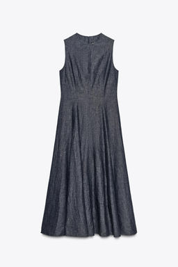 ZW COLLECTION DENIM MIDI DRESS - Zara фото 7