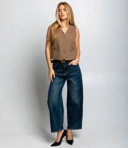 Жилет #КТ6001 (6), тёмно-бежевый - Dommod фото 4