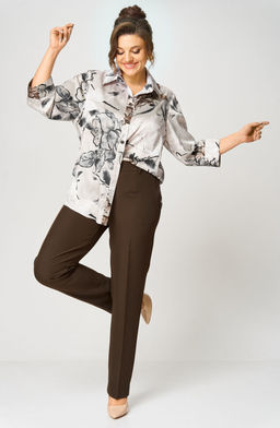 Брюки БелЭльСтиль 609 коричневый1 фото 5