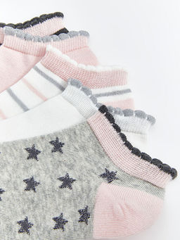 Desenli K?z ?ocuk Patik ?orap 5li