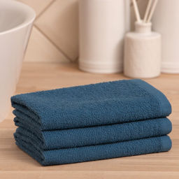 Цена за 6 шт. Салфетка махровая универсальная для уборки Экономь и Я, синий, 100% хлопок, 350 гр/м2